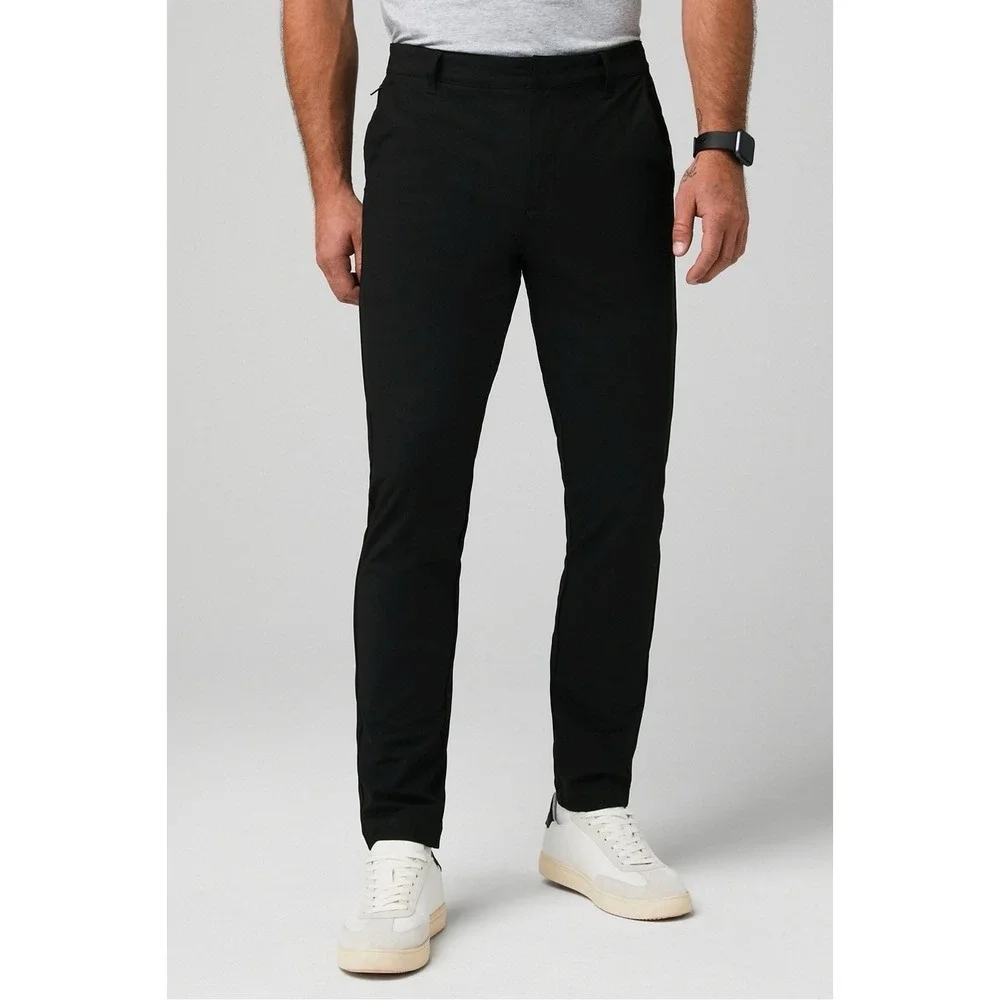 NWOT Mens Fabletics The‎ Don Slim Fit Trouser Pants - Black - Size 30